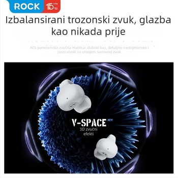 EB500 Bežične slušalice s klipsom za uho, Bluetooth 5.4, IPX6 vodootpornost, trajanje baterije 4-8 sati, ABS kućište