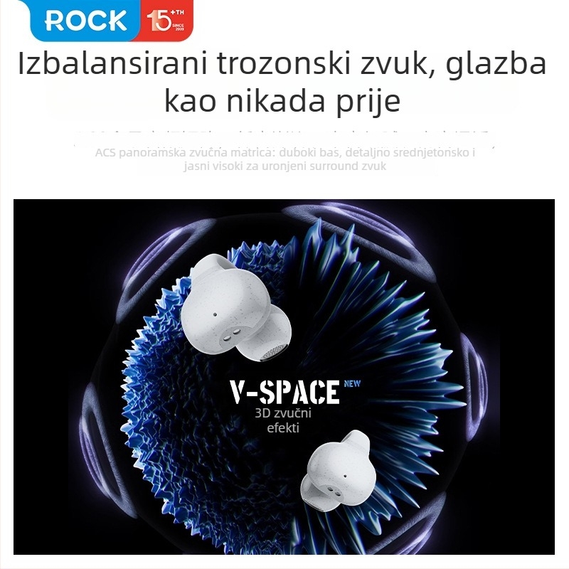 EB500 Bežične slušalice s klipsom za uho, Bluetooth 5.4, IPX6 vodootpornost, trajanje baterije 4-8 sati, ABS kućište