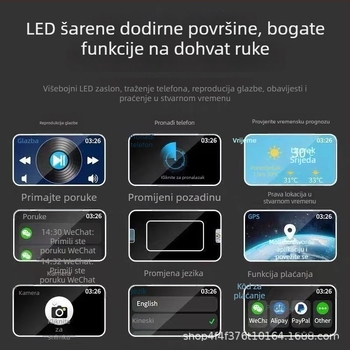 Bežične TWS slušalice A9Pro s ANC, digitalni zaslon, Bluetooth 5.4, sportski dizajn, držač za uho, stereo, domet 10 m, trajanje baterije do 4 h