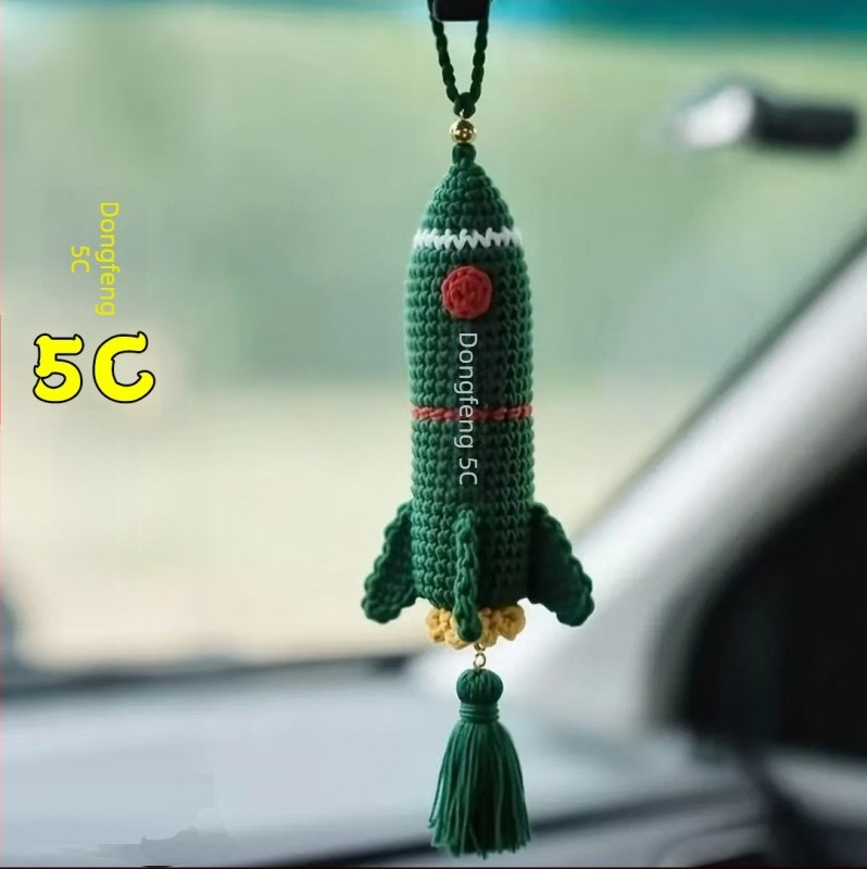 Automobilski viseći ukras za unutrašnjost, poliester, ručno kukičan, kineski tradicijski stil, unutarnja dekoracija