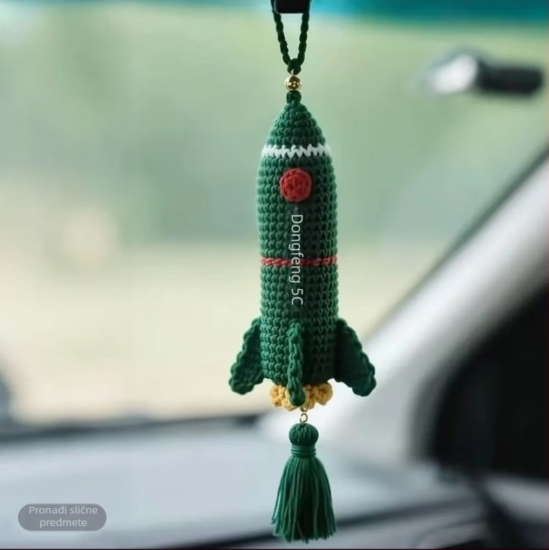Automobilski viseći ukras za unutrašnjost, poliester, ručno kukičan, kineski tradicijski stil, unutarnja dekoracija