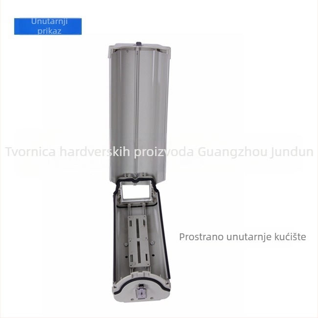 Hemisferna kućišta za kameru od aluminijske legure, vanjska vodootporna zaštitna maska, model JD-610; Ø kabel 16 mm; prozorski otvor 65×75 mm