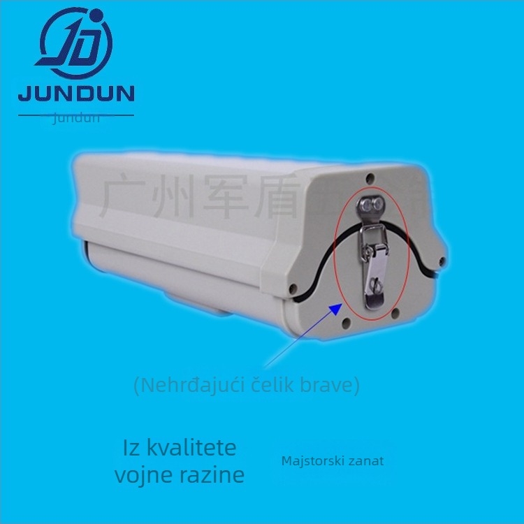 Hemisferna kućišta za kameru od aluminijske legure, vanjska vodootporna zaštitna maska, model JD-610; Ø kabel 16 mm; prozorski otvor 65×75 mm