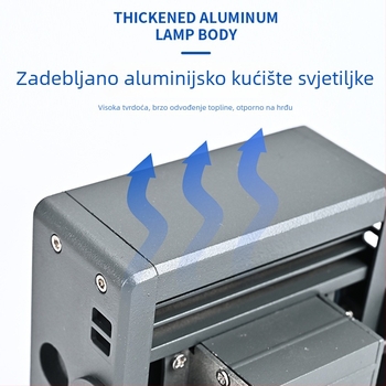 Komplet kućišta kvadratnog floodlighta s dvostrukim redom osvjetljenja na krovu, vanjske vodootporne aluminijske svjetiljke