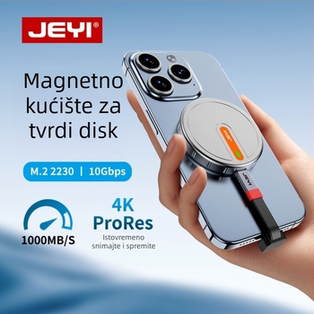 Vanjska kutija M.2 NVMe za Apple iPhone 15 Pro, USB-C, aluminijska legura, 10Gbps, do 4TB