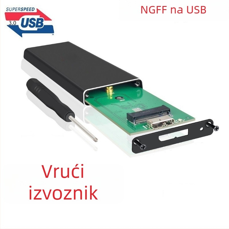 Vanjska kutija za M.2 NGFF SSD na USB 3.0, form factor 2280, aluminijska legura, model F018B, podržava do 8 TB