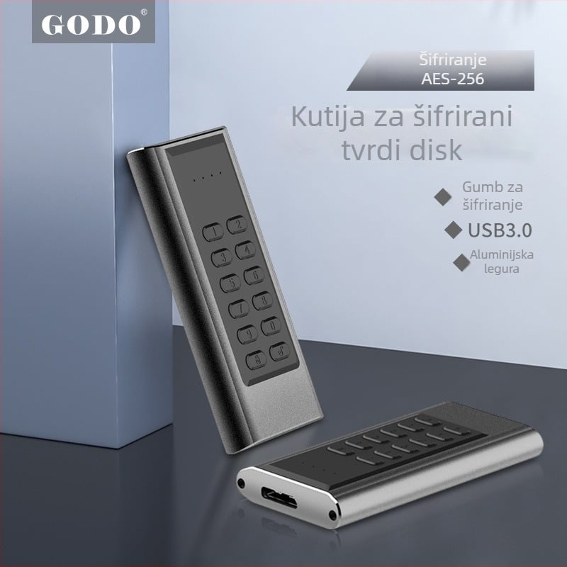 GODO GDMSLK01 šifrirani NGFF vanjski SSD kućište USB 3.0, 1TB, 5Gbps