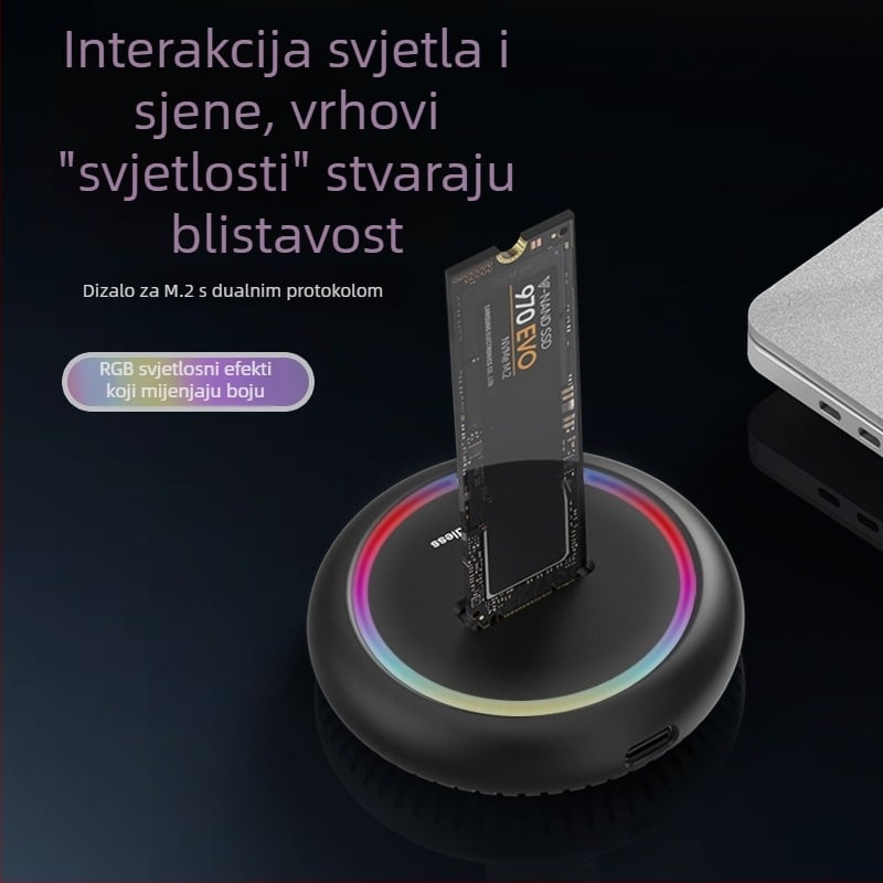 M.2 dvostruki protokol SSD kućište NVMe/SATA, USB-C 10Gbps, podržava do 8TB