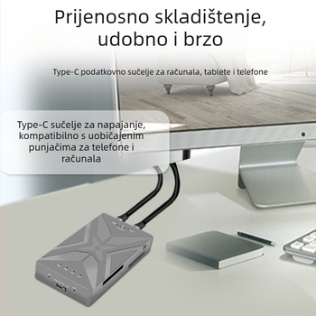 M.2 NVMe SSD RAID kućište s Type-C USB 3.2 Gen2x2, 20Gbps, aluminijska legura, do 4TB, model PH8586R