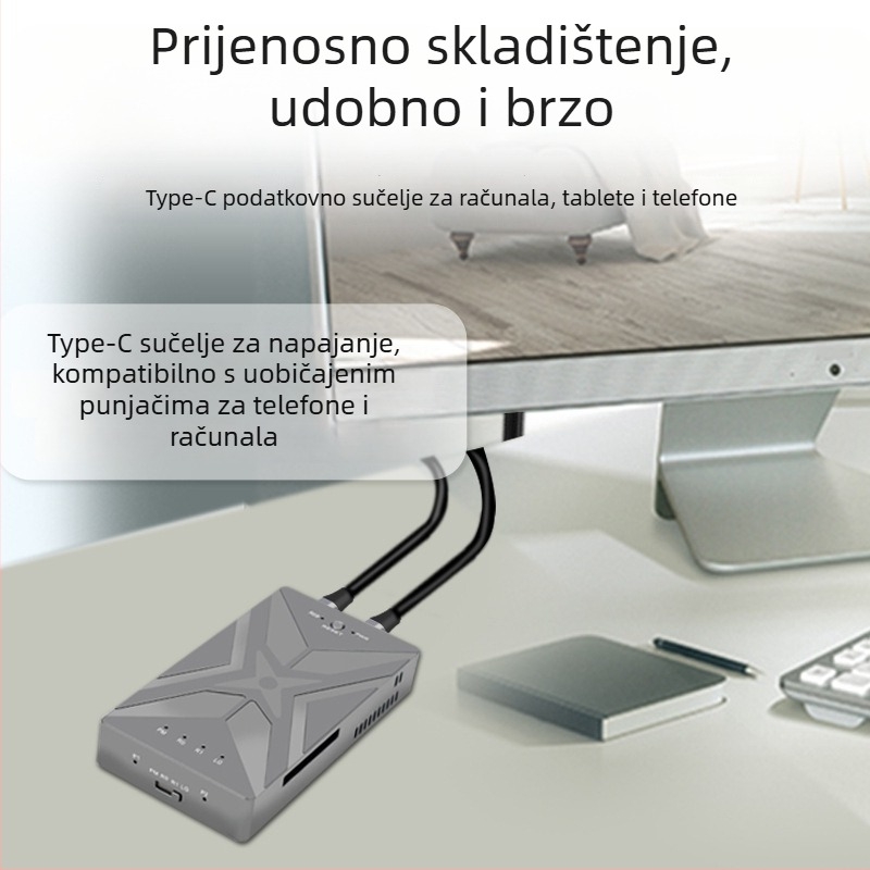 M.2 NVMe SSD RAID kućište s Type-C USB 3.2 Gen2x2, 20Gbps, aluminijska legura, do 4TB, model PH8586R