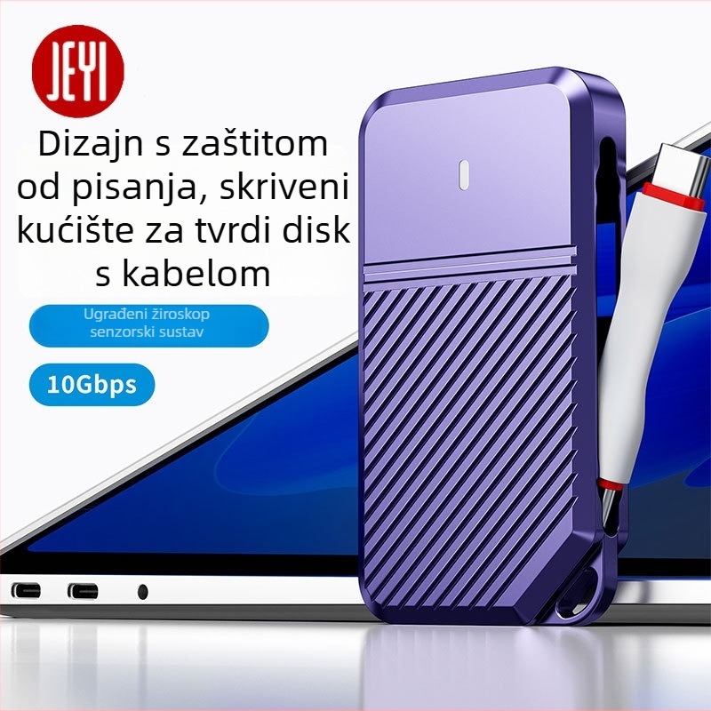 Kućište za M.2 NVMe SSD s zaštitom od pisanja, aluminijska legura, podržava do 4 TB, brzina prijenosa 10 Gbps