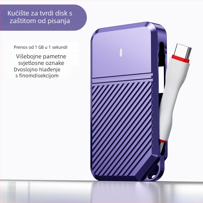 Kućište za M.2 NVMe SSD s zaštitom od pisanja, aluminijska legura, podržava do 4 TB, brzina prijenosa 10 Gbps