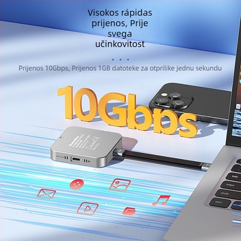Lan Shuo M3nf NVMe 2242 SSD kućište, aluminijsko tijelo, Type-C sučelje, 10 Gbps, podržava do 2 TB