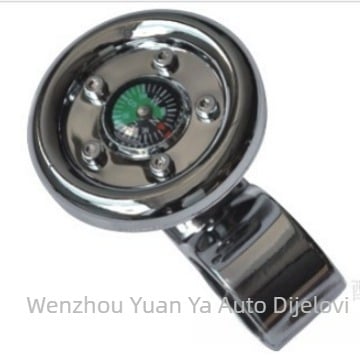 Loptica za pomoć volanu s kompasom, ABS cinkova legura, 130 g, prilagodljivo procesiranje, univerzalni modeli