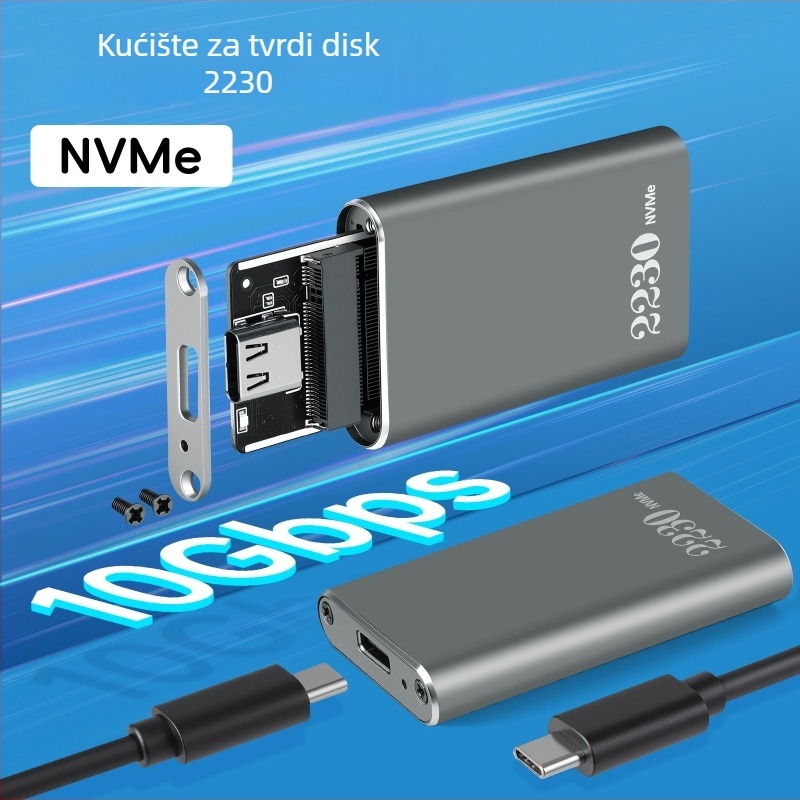Kućište SSD M.2 2230, aluminijska legura, NVMe, USB 3.2 Gen2 Type-C, 2TB, model M30