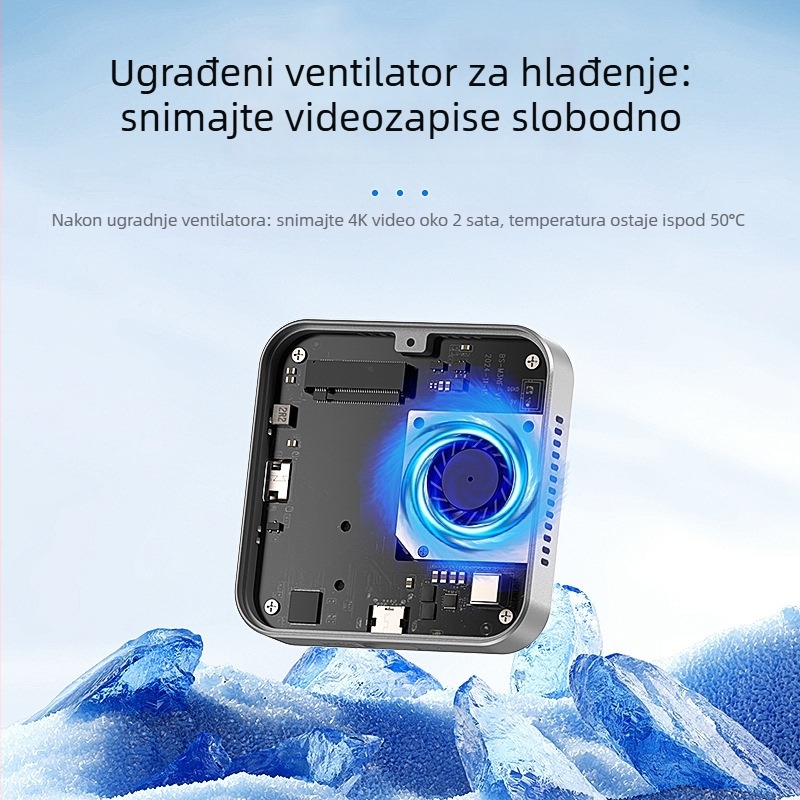 Kućište M.2 NVMe 2242 s magnetskim držanjem, USB-C 10Gbps, do 2TB, integrirani ventilator, PD100W brzo punjenje