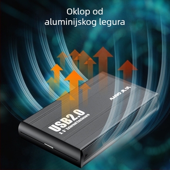 MAIWO K3502U2I IDE vanjska kutija za HDD 3,5 inča, USB 2.0, kućište od aluminijske zlitine + ABS, podržava do 2TB