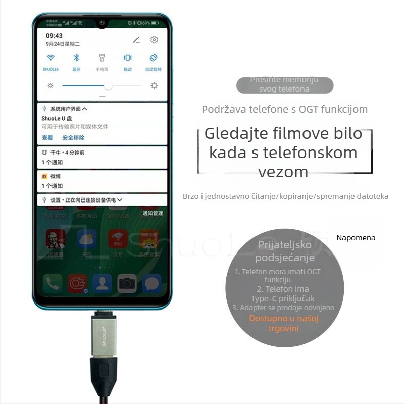 Kućište za tvrdi disk od 3,5 inča, aluminijska legura, USB 3.0, do 3TB, brzina prijenosa 5 Gbps