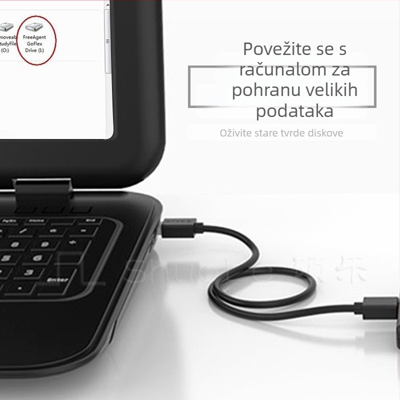 Kućište za tvrdi disk od 3,5 inča, aluminijska legura, USB 3.0, do 3TB, brzina prijenosa 5 Gbps