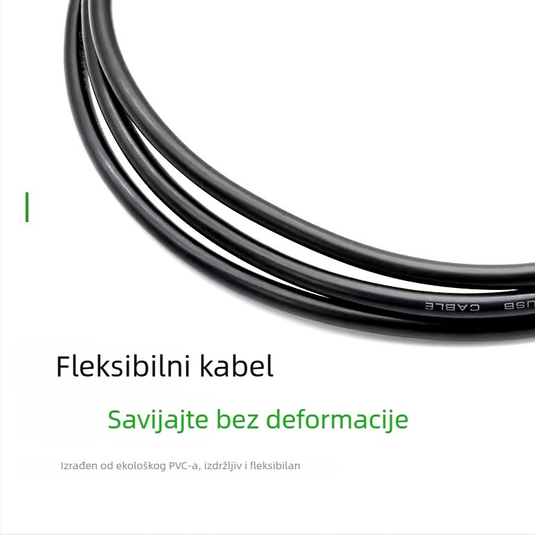 USB kabel za prijenos podataka USB A–USB A, duljine 1,5 m, USB 2.0, za PC i vanjski tvrdi disk