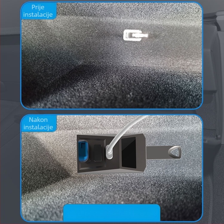 AH51 USB 3.0 4-portni hub za glove box Tesla Model 3/Y (napajanje putem USB-a, bez vanjskog napajanja)