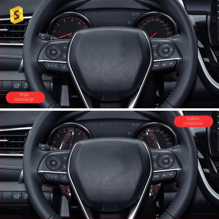 Paddle shiftovi od karbonskih vlakana s kovanim uzorkom za Toyota Camry i Corolla, prilagodljivi