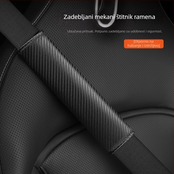 Jastučići za sigurnosni pojas automobila od kože s karbonskim vlaknima – sve sezone