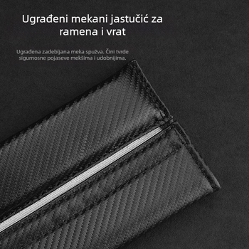 Jastučići za sigurnosni pojas automobila od kože s karbonskim vlaknima – sve sezone