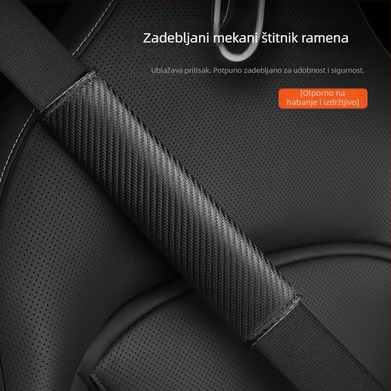 Jastučići za sigurnosni pojas automobila od kože s karbonskim vlaknima – sve sezone