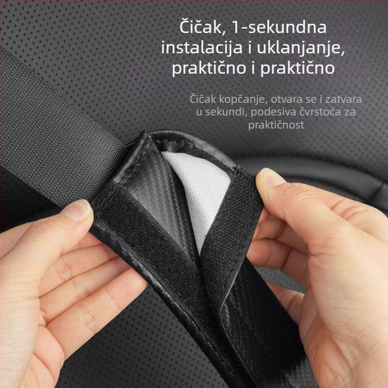 Jastučići za sigurnosni pojas automobila od kože s karbonskim vlaknima – sve sezone
