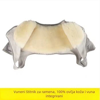 Vunena ramena jakna s kožuhom, integrirana debela izolacija za spavanje, unisex, zima