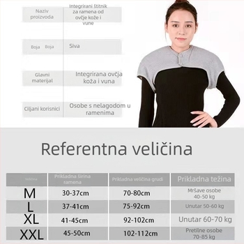 Vunena ramena jakna s kožuhom, integrirana debela izolacija za spavanje, unisex, zima