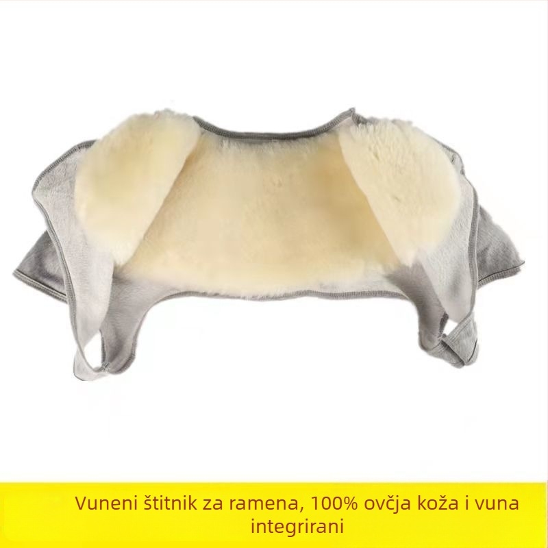 Vunena ramena jakna s kožuhom, integrirana debela izolacija za spavanje, unisex, zima