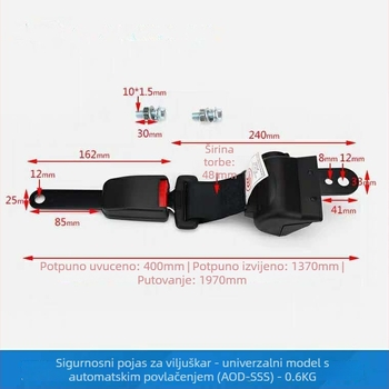 Sjedalo sigurnosni pojas za viljuškar – univerzalni sigurnosni pojas za sjedalo