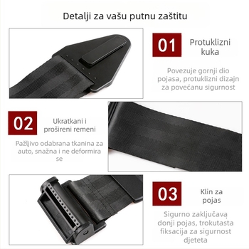 Držač sigurnosnog pojasa za automobil, praktičan dodatak, ABS + webbing, težina 0.061 kg, tiskanje logotipa OK