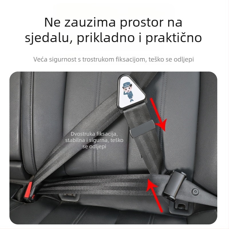 Držač sigurnosnog pojasa za automobil, praktičan dodatak, ABS + webbing, težina 0.061 kg, tiskanje logotipa OK