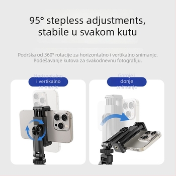 Višestruki držač za telefon s 360° rotacijom i hladnom cipelom - Wadeu, Model: Pop the mobile phone holder individually, ABS
