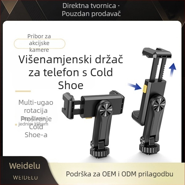 Višestruki držač za telefon s 360° rotacijom i hladnom cipelom - Wadeu, Model: Pop the mobile phone holder individually, ABS