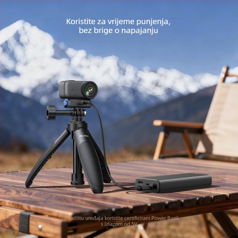 Magnetska baza s brzim oslobađanjem i napajanjem za Osmo Nano (Brand: Telesin; Model: Magnetic quick-release rechargeable expansion base; Materijal: metal + plastika; Kompatibilnost: Osmo Nano)