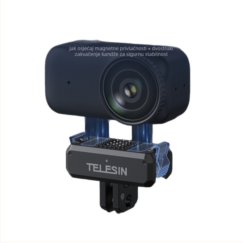 Magnetska baza s brzim oslobađanjem i napajanjem za Osmo Nano (Brand: Telesin; Model: Magnetic quick-release rechargeable expansion base; Materijal: metal + plastika; Kompatibilnost: Osmo Nano)