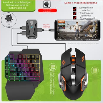 Musketeer Mixlite Android gamepad i adapter tipkovnice/misa — USB sučelje, Bluetooth veza, ABS materijal, za jednog korisnika