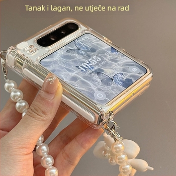 Huawei PuraX sklopiva prozirna zaštitna futrola s magnetskim spojem — žensko izdanje, kolekcionarsko izdanje, uz ručicu i narukvicu, serija dijagonalnih kaiševa