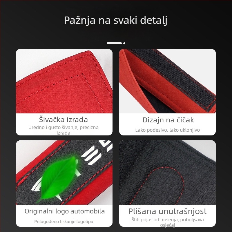 Set jastučića za sigurnosni pojas automobila – zaštita za sve sezone uz logotip