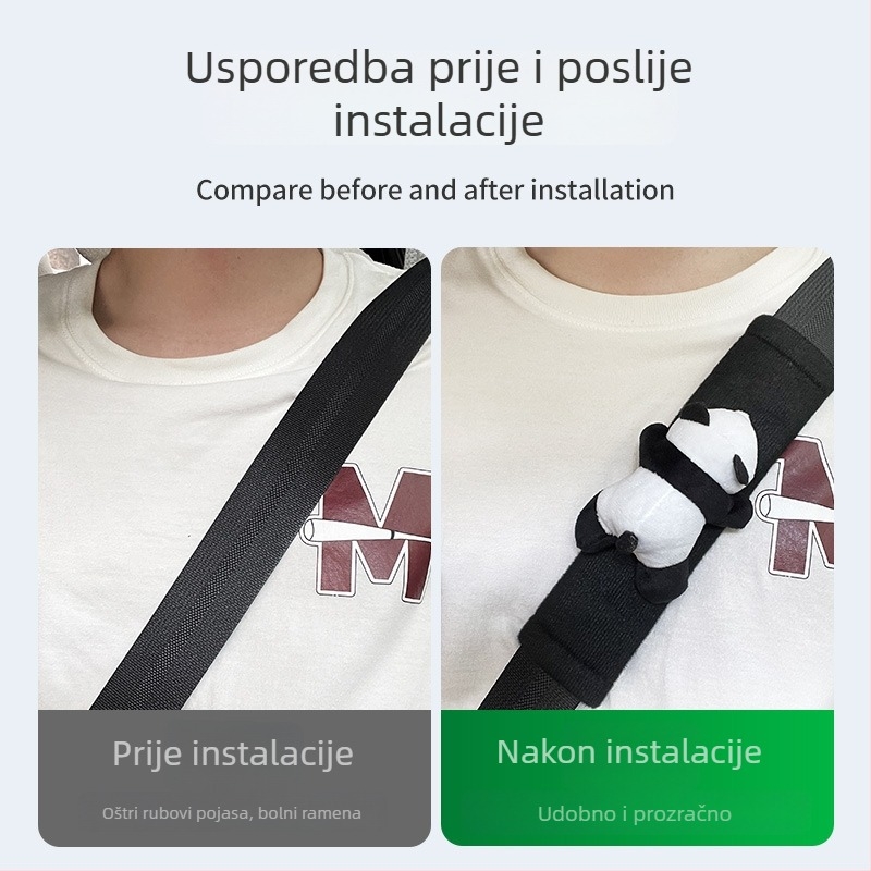 Podloške za sigurnosni pojas automobila – Panda dizajn, mekani, bakar s pozlatom, brend Mclaren