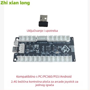 Bežični joystick 2.4G USB za Android/PC/PS3/PC360 — arkadni kontroler bez vibracija