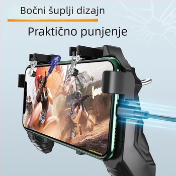 Bežični gamepad s mehanizmom za četiri prsta i joystick, povratna informacija, ABS+metal, kompatibilan s pametnim telefonima i PC-jem