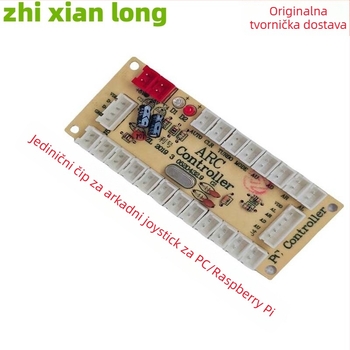 USB kabelski arkadni joystick PCB za PC i Raspberry Pi — nov rocker, bez kašnjenja