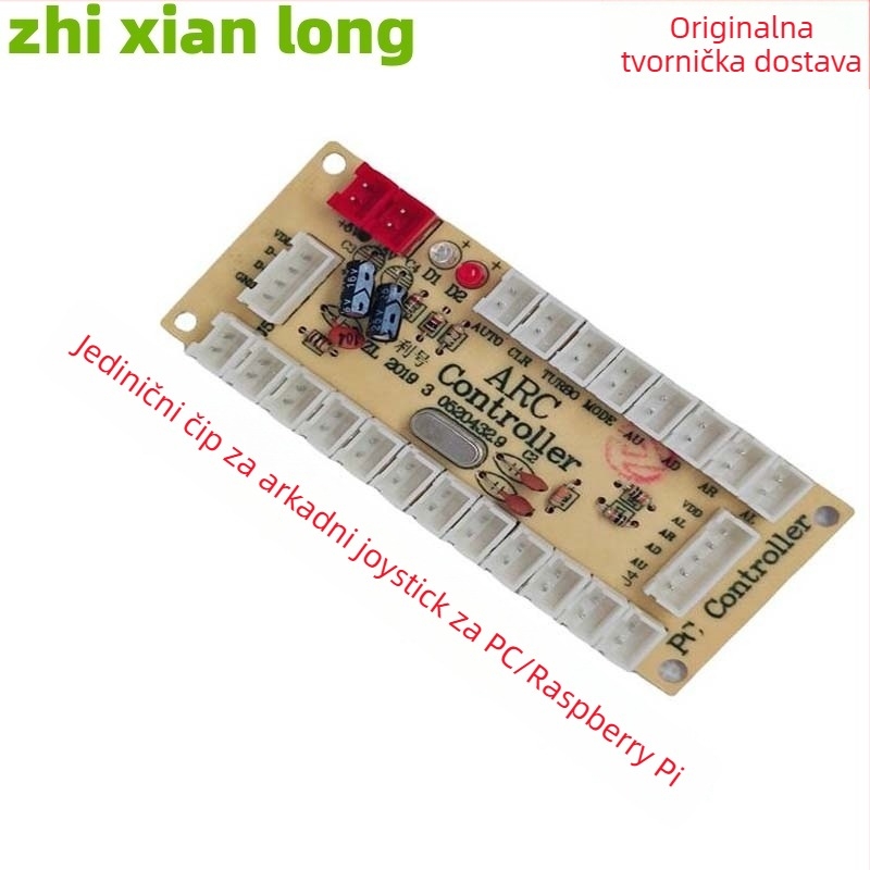USB kabelski arkadni joystick PCB za PC i Raspberry Pi — nov rocker, bez kašnjenja