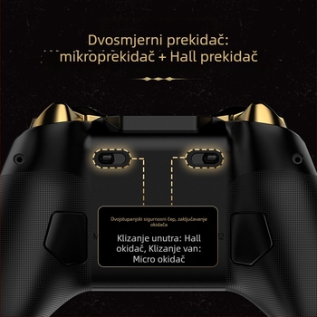 Z03DP Bežični igrački kontroler s pločom Hall-Effect džojstika, USB-C, dvostruki okidač tipke, kompatibilan s PC, Switch, Android i iOS