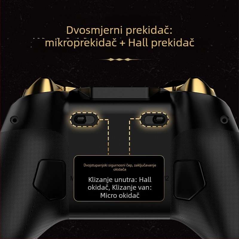 Z03DP Bežični igrački kontroler s pločom Hall-Effect džojstika, USB-C, dvostruki okidač tipke, kompatibilan s PC, Switch, Android i iOS